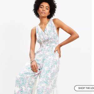 Floral Sleeveless crisscross back Jumpsuit NWT